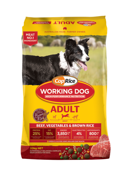 CopRice Working Dog Food – Adult Beef 20kg